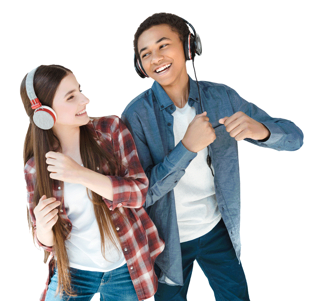 Happy teenagers